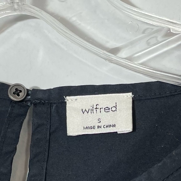 Aritzia Wilfred Rengo Dress Puff Cap Sleeve Tiered Cotton Black Maxi Midi Boho S - Picture 10 of 14